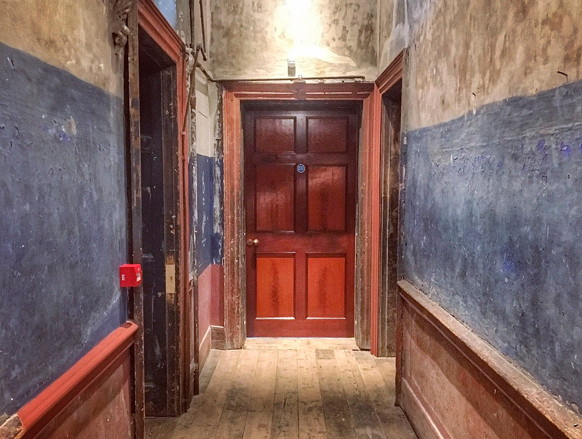 The door to the Boyle flat